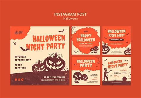 Premium PSD | Halloween celebration instagram posts