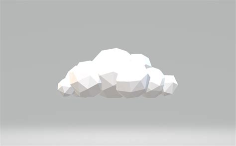 Free STL file Lowpoly Cloud ☁️・3D printing model to download・Cults