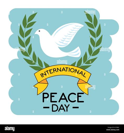 Dove of International peace day theme Vector illustration Stock Vector ...