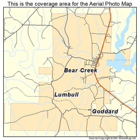 Aerial Photography Map of Bear Creek, AL Alabama