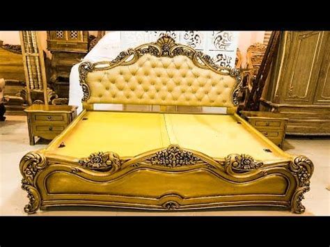 Buy Royal wooden Floral Design Bed Online crafted with Teak wood ...