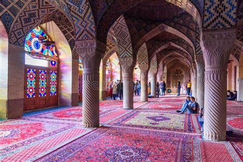 Interior Of Nasir Ol-Molk Mosque, Shiraz, Iran Editorial Stock Image - Image of gawd, islam ...