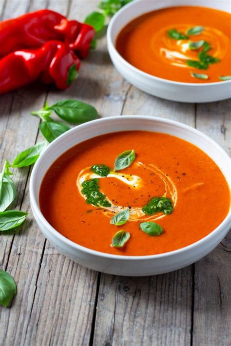 Roasted Red Pepper Soup - Creamy, Healthy And Delicious - Inside The ...