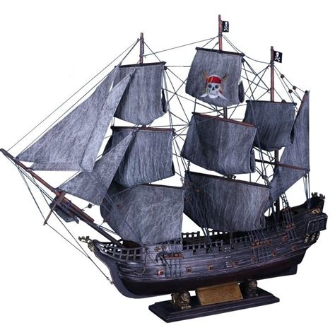 Wooden Ship Model PIRATE SHIP FULLY Assembled Gold Trim - Etsy