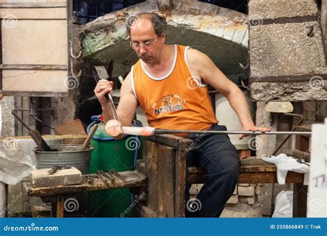 Murano Glass Factory Tour with Glass Blowing Demonstration Editorial Stock Image - Image of blow ...