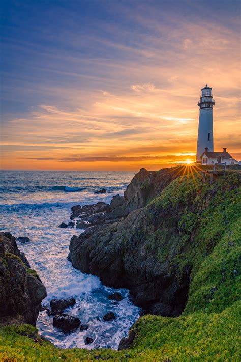 Pigeon Point Lighthouse Sunset California Coast Photo Print | Photos by Joseph C. Filer