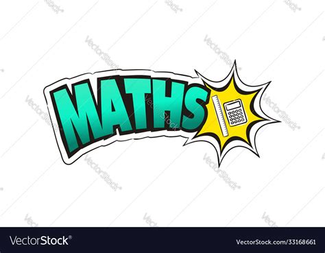 Logo for maths school subject Royalty Free Vector Image