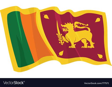 Political waving flag of sri lanka Royalty Free Vector Image