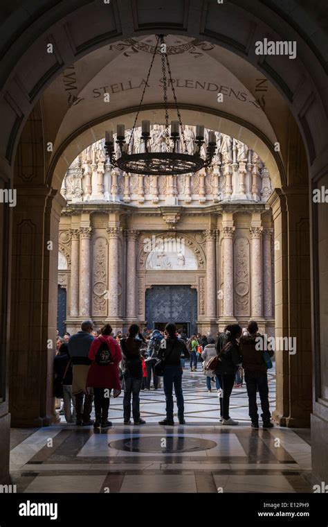 Inside the monastery of Montserrat Stock Photo - Alamy