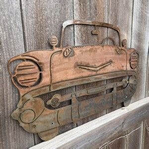 57 Chevrolet Vintage Car Metal Wall Art / Classic Car Wall Decor for Dad / Car Lovers Baby ...