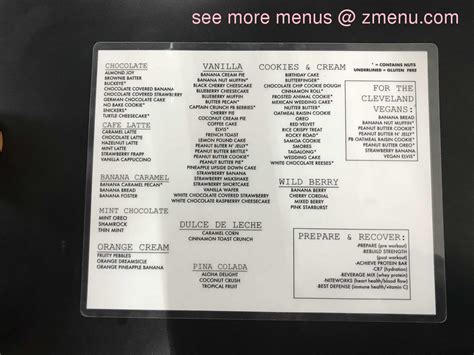 Online Menu of West Park Nutrition Restaurant, Cleveland, Ohio, 44111 ...