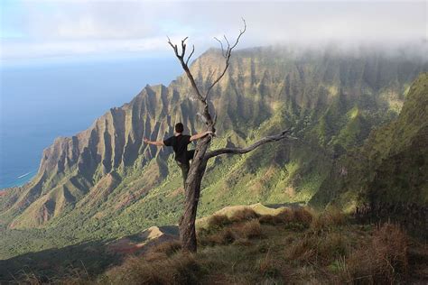 HD wallpaper: kalalau lookout, united states, kapaa, earth, hike ...