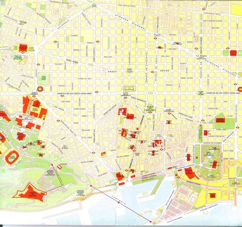 maps of dallas: Map of Barcelona