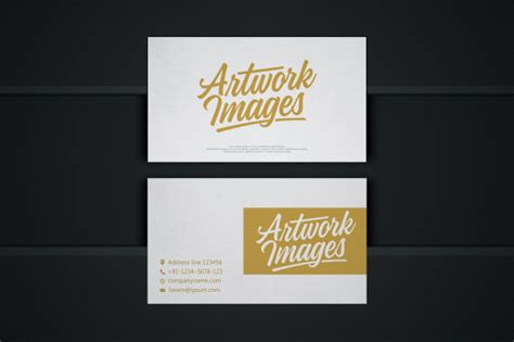 Premium PSD | White business card mockup with logotype