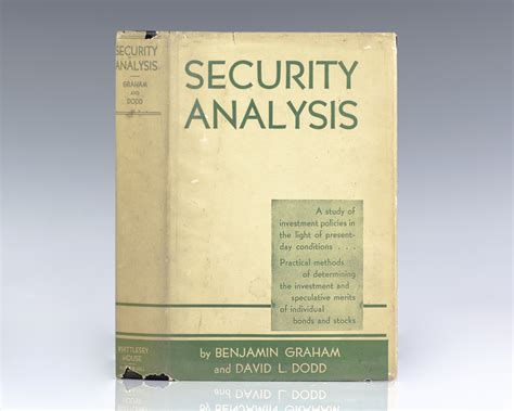 Security Analysis Benjamin Graham First Edition Signed Rare Book