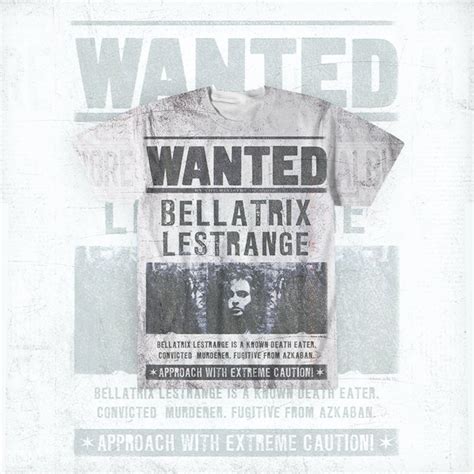Bellatrix Lestrange Wanted Poster All Over Print Unisex Tshirt - Etsy