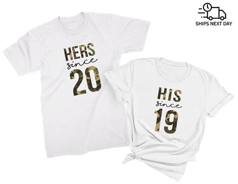 His and Hers Couple Matching Shirts Wedding/Anniversary | Etsy