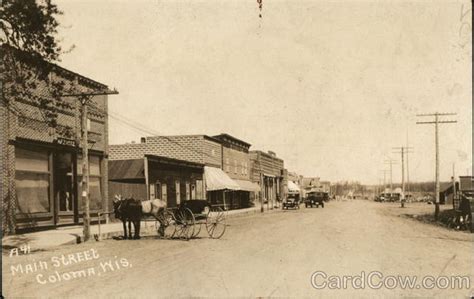 Main Street Coloma, WI Postcard