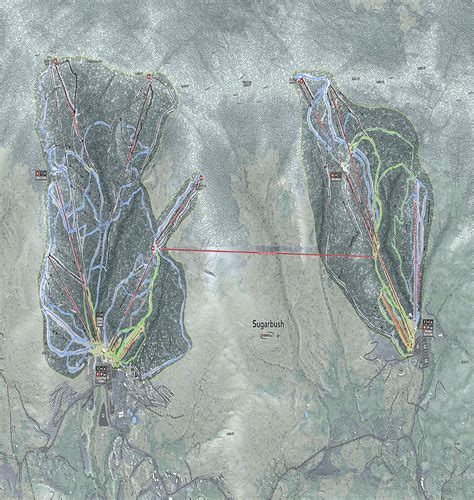 Sugarbush Ski Resort Map Digital Art by Powder Addicts - Fine Art America