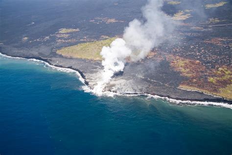 Kilauea Lava Enters the Ocean