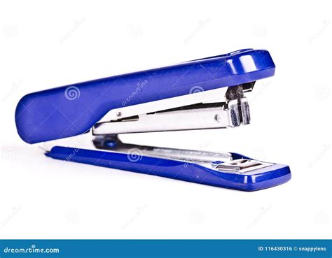 A blue colored stapler stock photo. Image of staples - 116430316