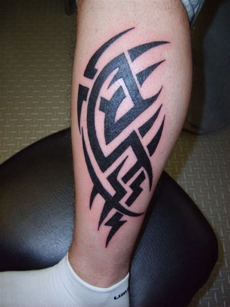 15 Unique Tribal Calf Tattoos