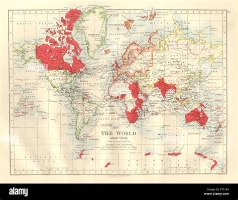 Map Of The British Empire 1889 - Map Of Staten