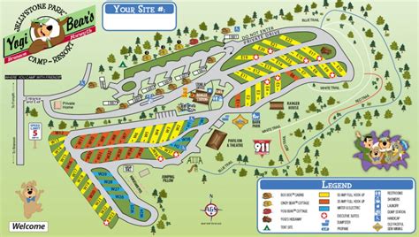 Campground Map - Yogi Bear's Jellystone Park in Branson MO | Jellystone park, Branson mo ...