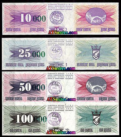 Bosnia and Herzegovina banknotes - Bosnia and Herzegovina paper money ...