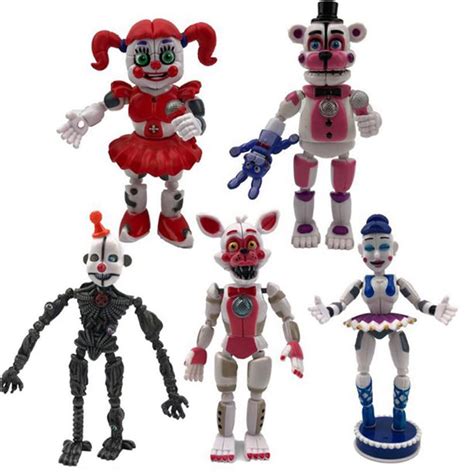 Buy Five Nights At Freddys FNAF 6 Action Figures Sister Location Lightening Movable Joint Action ...