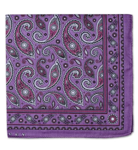 Cotton Handkerchief Paisley Purple - Dalvey