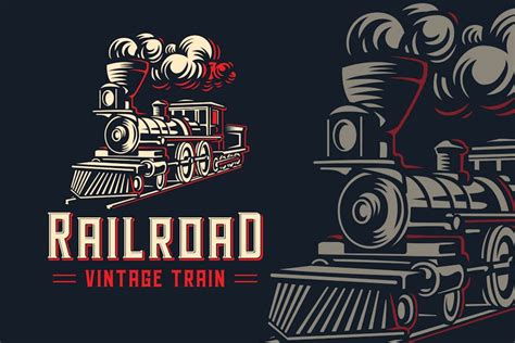 RailRoad Vintage Train Logo Template by Blankids on Envato Elements