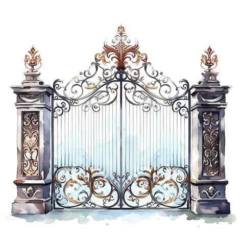 Premium AI Image | Wrought Iron Gate With Wrought Iron Embellishment ...