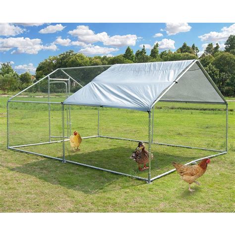 AmazonSmile : Large Metal Chicken Coop Walk-in Poultry Cage Hen Run House Rabbits Habitat Cage ...