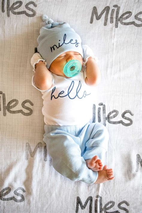 Baby Boy Coming Home Outfit. Fall Winter. Newborn Hello | Etsy Baby ...