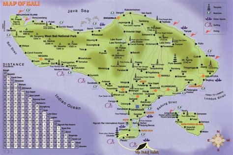 Bali MAP | Complete About Tourist Information