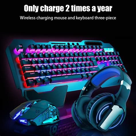 Wireless Keyboard And Mouse Set Rechargeable Keyboard And Gaming Mouse ...