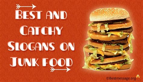 Catchy Slogans on Junk Food in English | Junk Food Slogans