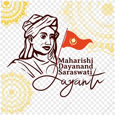 Maharishi Dayanand Saraswati Jayanti Red Flag,creative,cartoon PNG Image Free Download And ...