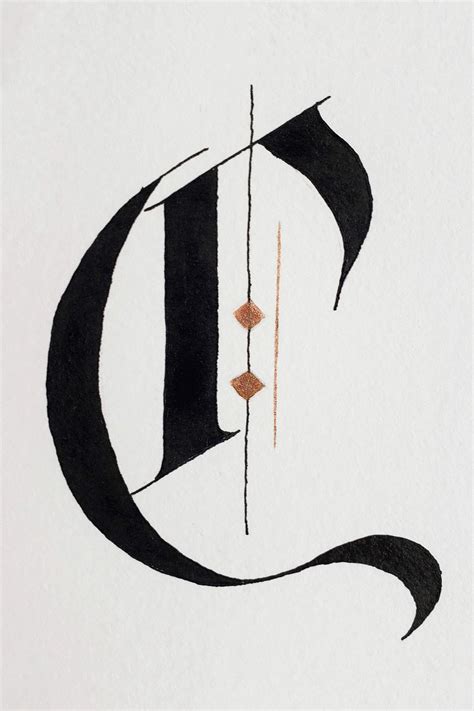 Fancy Calligraphy Alphabet Letter C