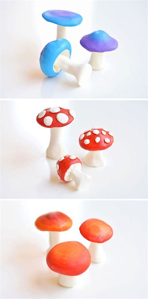 How to Make Clay Mushrooms | Clay crafts for kids, Clay crafts, Diy ...