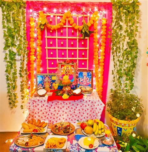 Diwali laxmi Pooja decoration | Diwali, Divali