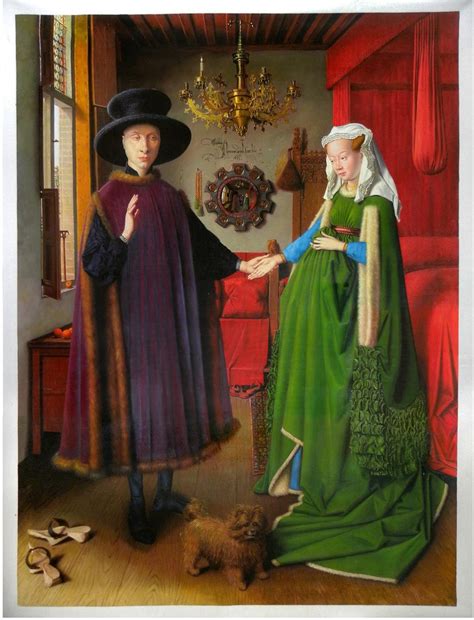 Various Artists The Arnolfini Portrait - Jan Van Eyck Hand-Painted Oil ...