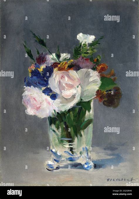 Edouard Manet - Flowers in a Crystal Vase Stock Photo - Alamy