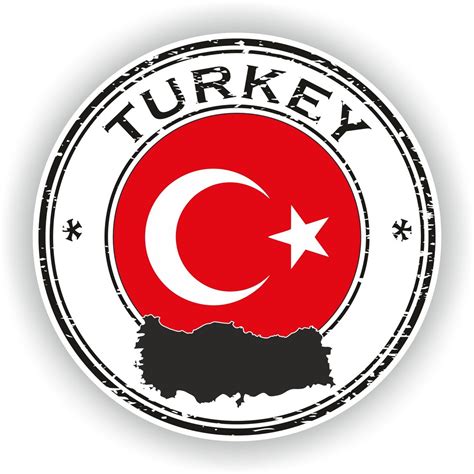 Turkey Seal Sticker Round Flag for Laptop Book Fridge Guitar Motorcycle ...