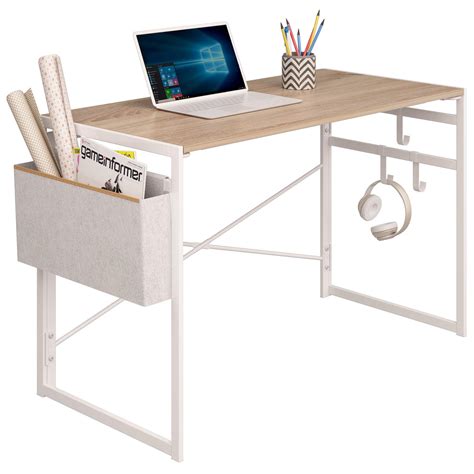 Buy JSB Folding Computer Desk with Storage Bag and Hook, Writing Desk ...