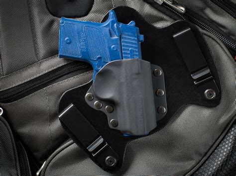 Sig Sauer P938 Leather Kydex Hybrid Gun Holster IWB Tuck Concealed - Holsters