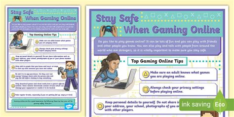 Online Gaming Safety Poster (teacher made) - Twinkl