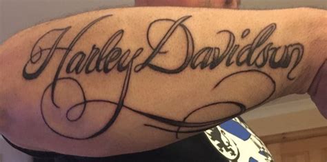 Harley Davidson font tattoo | Harley tattoos, Harley davidson decals, Tattoo fonts