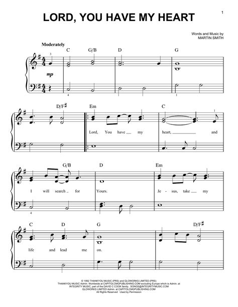 Lord, You Have My Heart | Sheet Music Direct